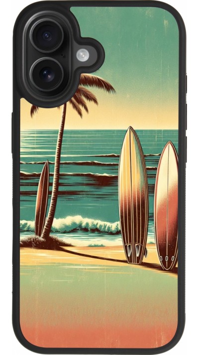 iPhone 17 Case Hülle - Silikon schwarz Surf Paradise