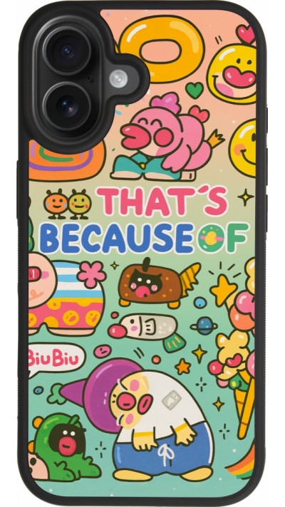 iPhone 17 Case Hülle - Silikon schwarz Thats beacause of