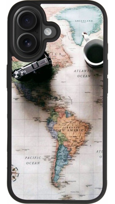 iPhone 17 Case Hülle - Silikon schwarz Travel 01
