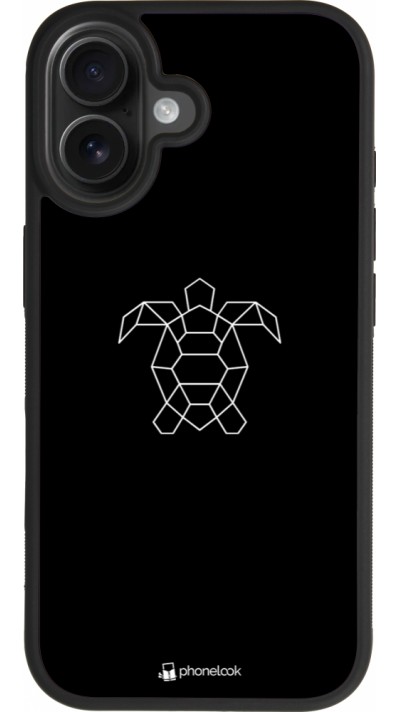 iPhone 17 Case Hülle - Silikon schwarz Turtles lines on black
