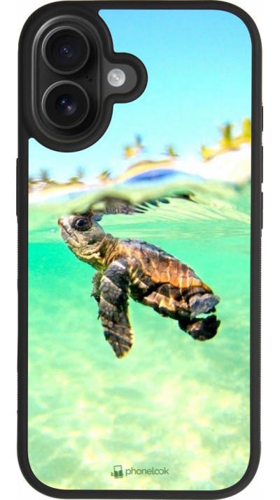 iPhone 17 Case Hülle - Silikon schwarz Turtle Underwater