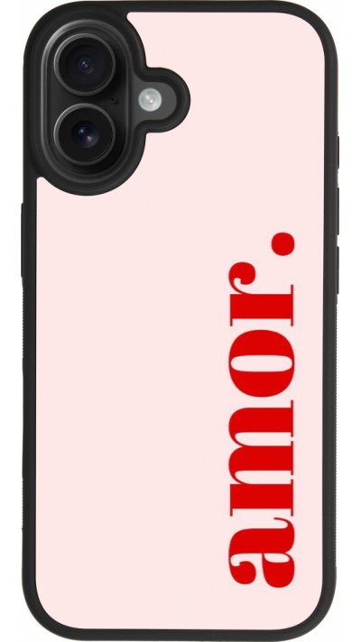 iPhone 17 Case Hülle - Silikon schwarz Valentine 2024 amor