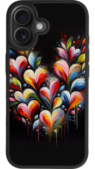 iPhone 17 Case Hülle - Silikon schwarz Valentin 2024 Schwarzes Herz Abstrakt