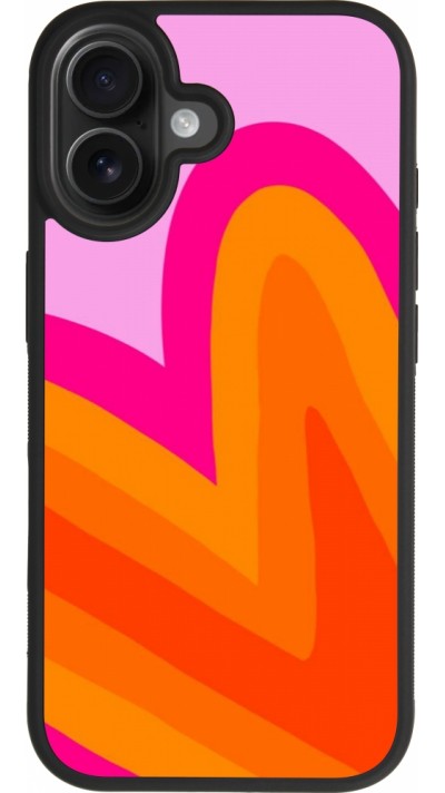 iPhone 17 Case Hülle - Silikon schwarz Valentine 2024 heart gradient