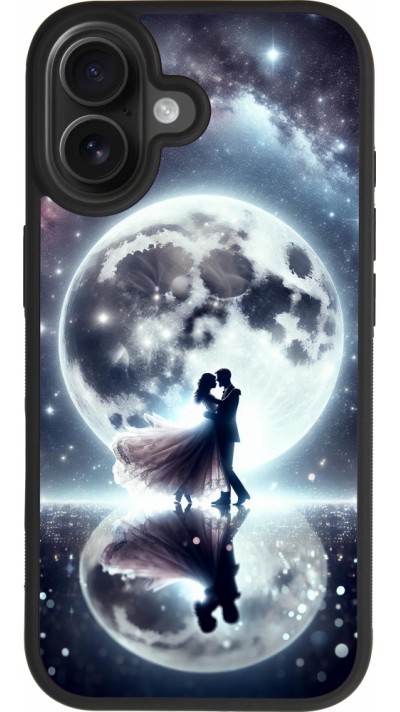 iPhone 17 Case Hülle - Silikon schwarz Valentin 2024 Liebe unter dem Mond