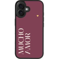 iPhone 17 Case Hülle - Silikon schwarz Valentine 2024 mucho amor rosado