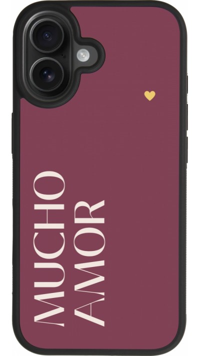 iPhone 17 Case Hülle - Silikon schwarz Valentine 2024 mucho amor rosado