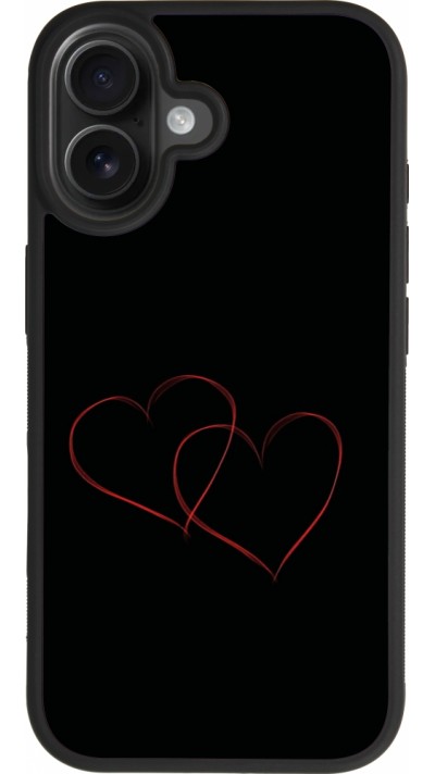 iPhone 17 Case Hülle - Silikon schwarz Valentine 2023 attached heart