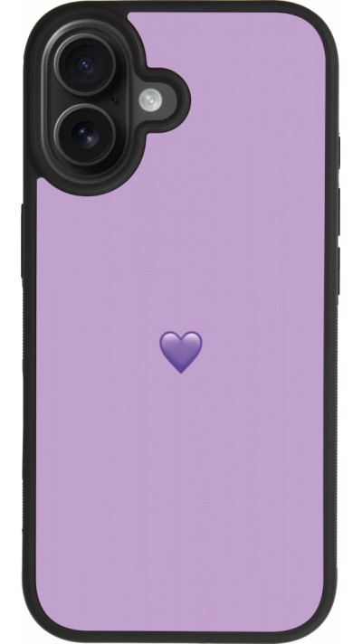 iPhone 17 Case Hülle - Silikon schwarz Valentine 2023 purpule single heart