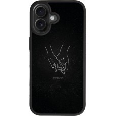 iPhone 17 Case Hülle - Silikon schwarz Valentine 2023 hands forever