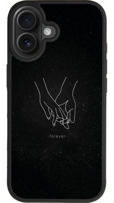 iPhone 17 Case Hülle - Silikon schwarz Valentine 2023 hands forever