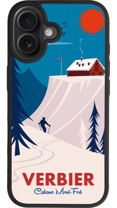 iPhone 17 Case Hülle - Silikon schwarz Verbier Cabane Mont-Fort