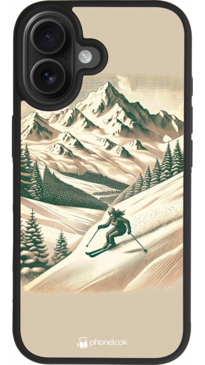 iPhone 17 Case Hülle - Silikon schwarz Vintage Skiberg