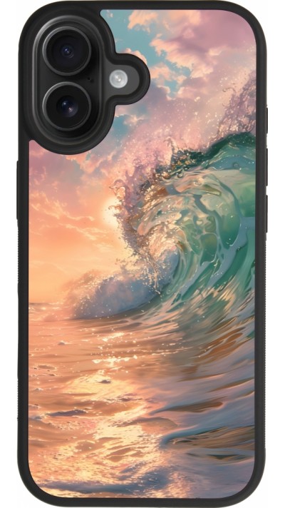 iPhone 17 Case Hülle - Silikon schwarz Wave Sunset