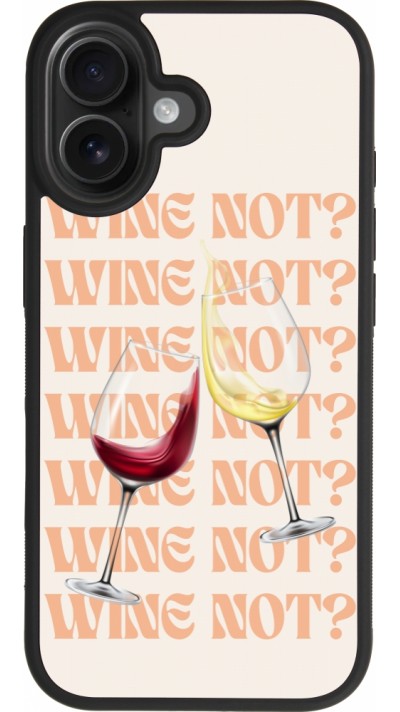 iPhone 17 Case Hülle - Silikon schwarz Wine not