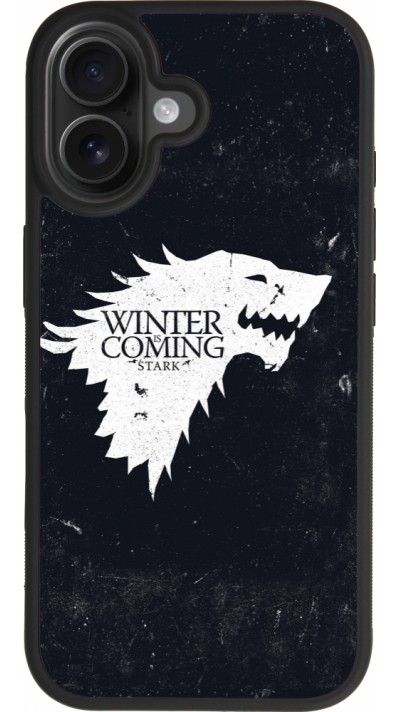 iPhone 17 Case Hülle - Silikon schwarz Winter is coming Stark