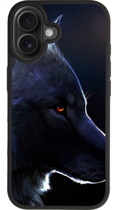 iPhone 17 Case Hülle - Silikon schwarz Wolf Shape