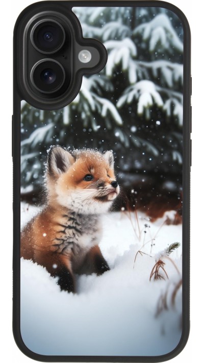 iPhone 17 Case Hülle - Silikon schwarz Weihnachten 2023 Fuechslein Tanne