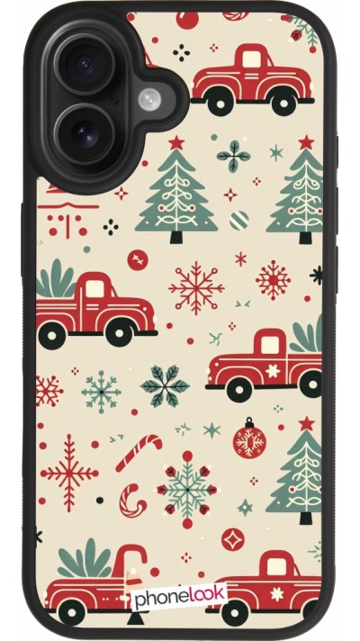 iPhone 17 Case Hülle - Silikon schwarz Weihnachten 2024 Lkw Tanne