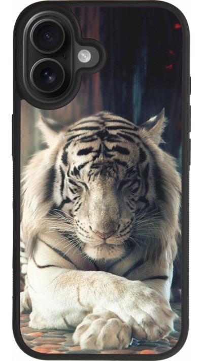 iPhone 17 Case Hülle - Silikon schwarz Zen Tiger