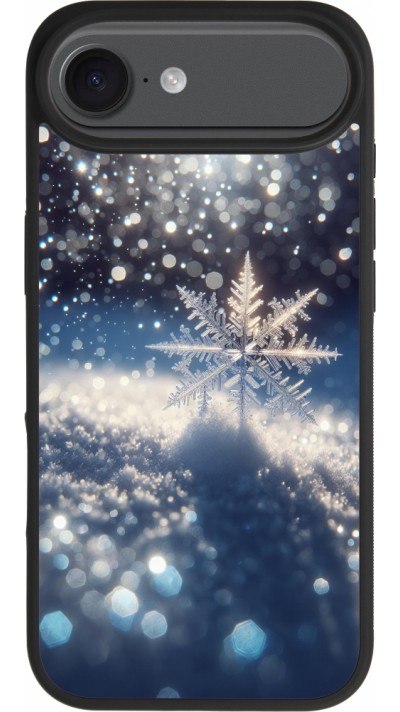 iPhone Air Case Hülle - Silikon schwarz Schneeflocke Solar Glanz