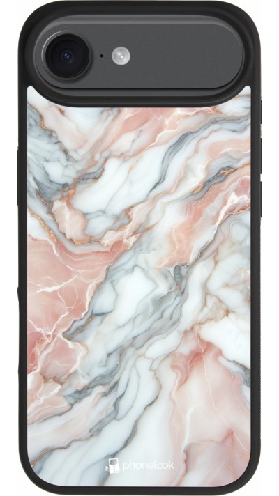 iPhone Air Case Hülle - Silikon schwarz Rosa Leuchtender Marmor