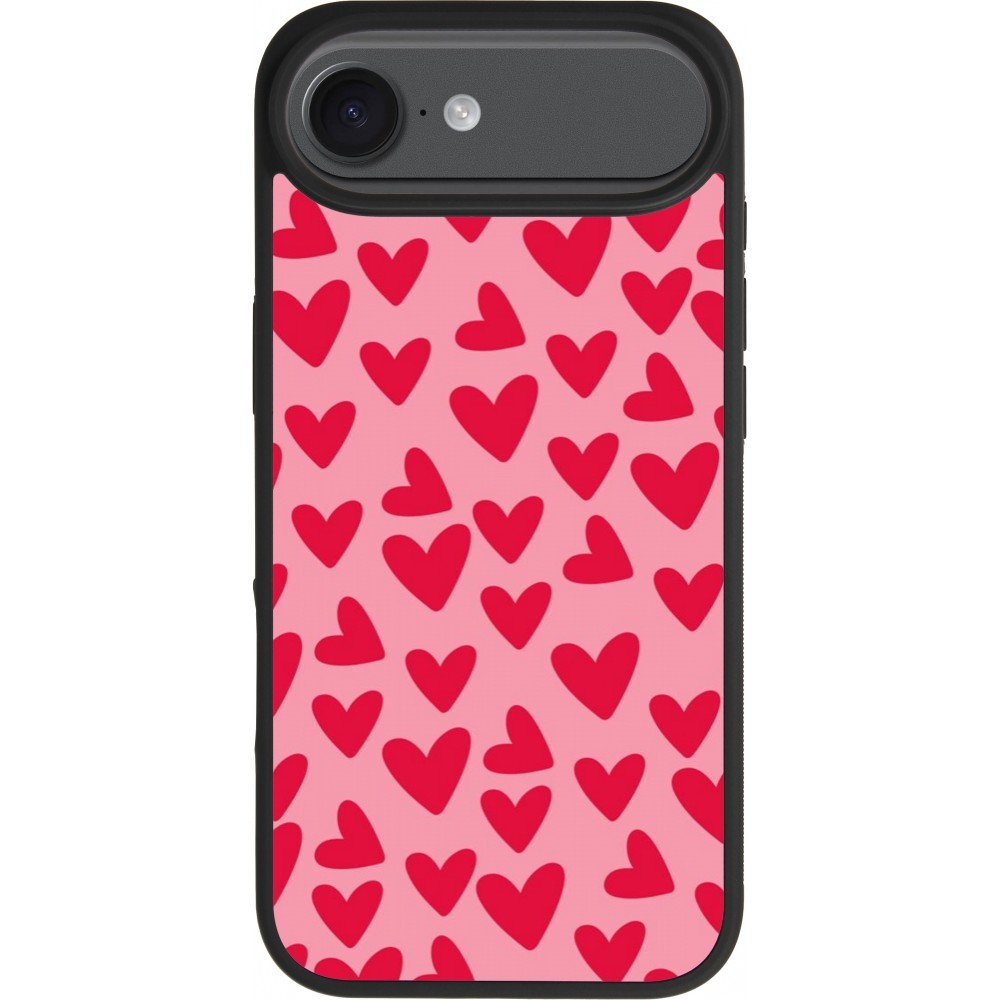 iPhone Air Case Hülle - Silikon schwarz Mom 2024 kleine Herzen
