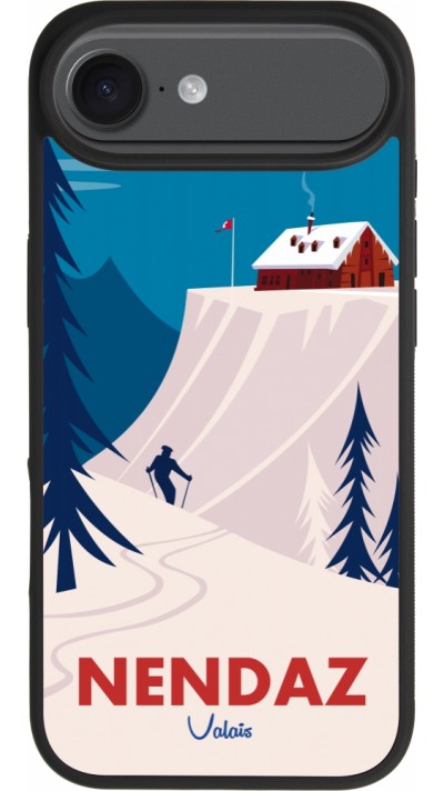iPhone Air Case Hülle - Silikon schwarz Nendaz Cabane Ski