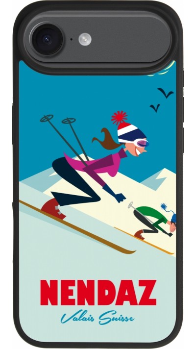 iPhone Air Case Hülle - Silikon schwarz Nendaz Ski Downhill