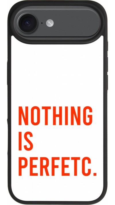 iPhone Air Case Hülle - Silikon schwarz Nothing is Perfetc