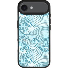 iPhone Air Case Hülle - Silikon schwarz Ocean Waves