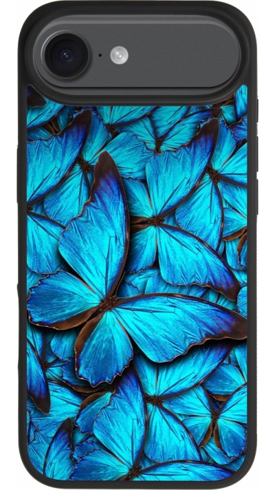 iPhone Air Case Hülle - Silikon schwarz Papillon bleu