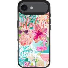 iPhone Air Case Hülle - Silikon schwarz Preppy Collage Aloha
