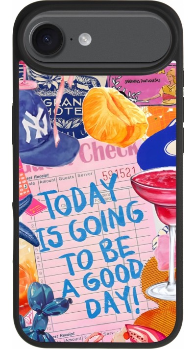 iPhone Air Case Hülle - Silikon schwarz Preppy Today is Going to be a good day