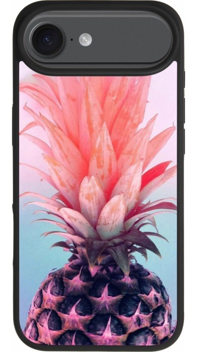 iPhone Air Case Hülle - Silikon schwarz Purple Pink Pineapple
