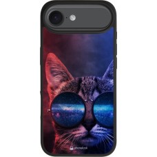 iPhone Air Case Hülle - Silikon schwarz Red Blue Cat Glasses