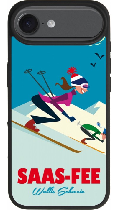 iPhone Air Case Hülle - Silikon schwarz Saas-Fee Ski Downhill