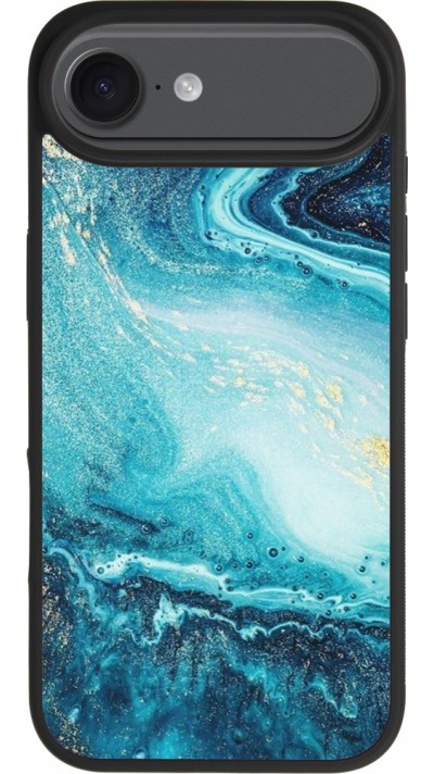 iPhone Air Case Hülle - Silikon schwarz Sea Foam Blue