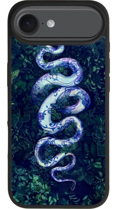 iPhone Air Case Hülle - Silikon schwarz Snake Blue Anaconda