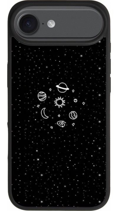iPhone Air Case Hülle - Silikon schwarz Space Doodle