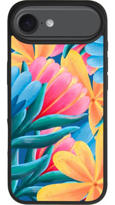 iPhone Air Case Hülle - Silikon schwarz Spring 23 colorful flowers
