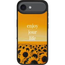 iPhone Air Case Hülle - Silikon schwarz Summer 2025 Enjoy your life