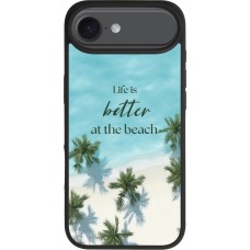 iPhone Air Case Hülle - Silikon schwarz Summer 2025 Life is better at the beach