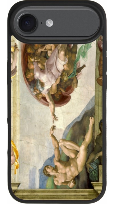 iPhone Air Case Hülle - Silikon schwarz Kunstbild - Die Erschaffung Adams - Michelangelo