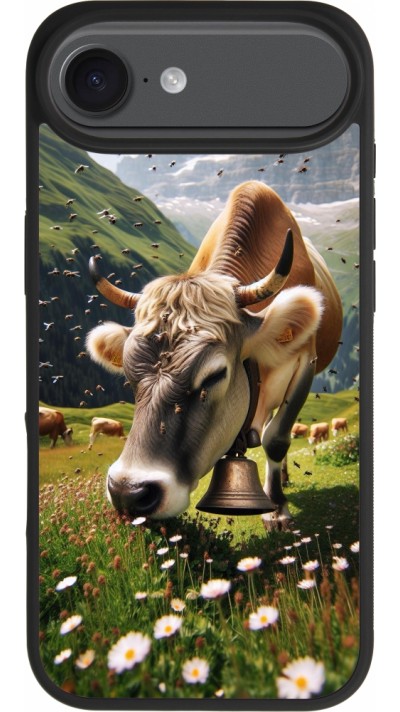 iPhone Air Case Hülle - Silikon schwarz Kuh Berg Wallis