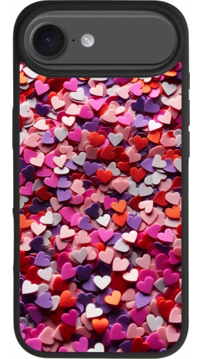 iPhone Air Case Hülle - Silikon schwarz Valentin 2025 Konfetti iPhone Air Case Hülle - Silikon schwarz Valentin 2025 Konfetti