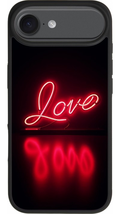 iPhone Air Case Hülle - Silikon schwarz Valentine 2025 Neon Liebe iPhone Air Case Hülle - Silikon schwarz Valentine 2025 Neon Liebe