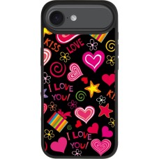 iPhone Air Case Hülle - Silikon schwarz Valentine 2023 love symbols