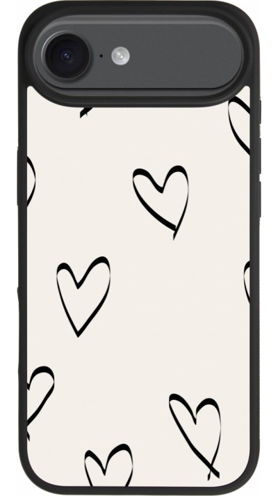 iPhone Air Case Hülle - Silikon schwarz Valentine 2023 minimalist hearts iPhone Air Case Hülle - Silikon schwarz Valentine 2023 minimalist hearts