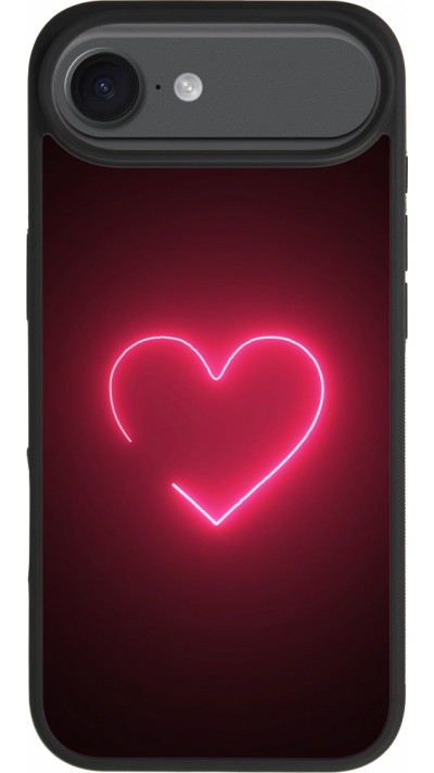 iPhone Air Case Hülle - Silikon schwarz Valentine 2023 single neon heart iPhone Air Case Hülle - Silikon schwarz Valentine 2023 single neon heart